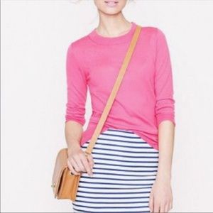 J Crew Tippi Sweater in Hibiscus Pink. Size M.